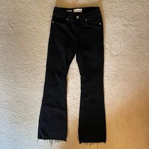 MANGO Flare Jeans in Black - Size 4